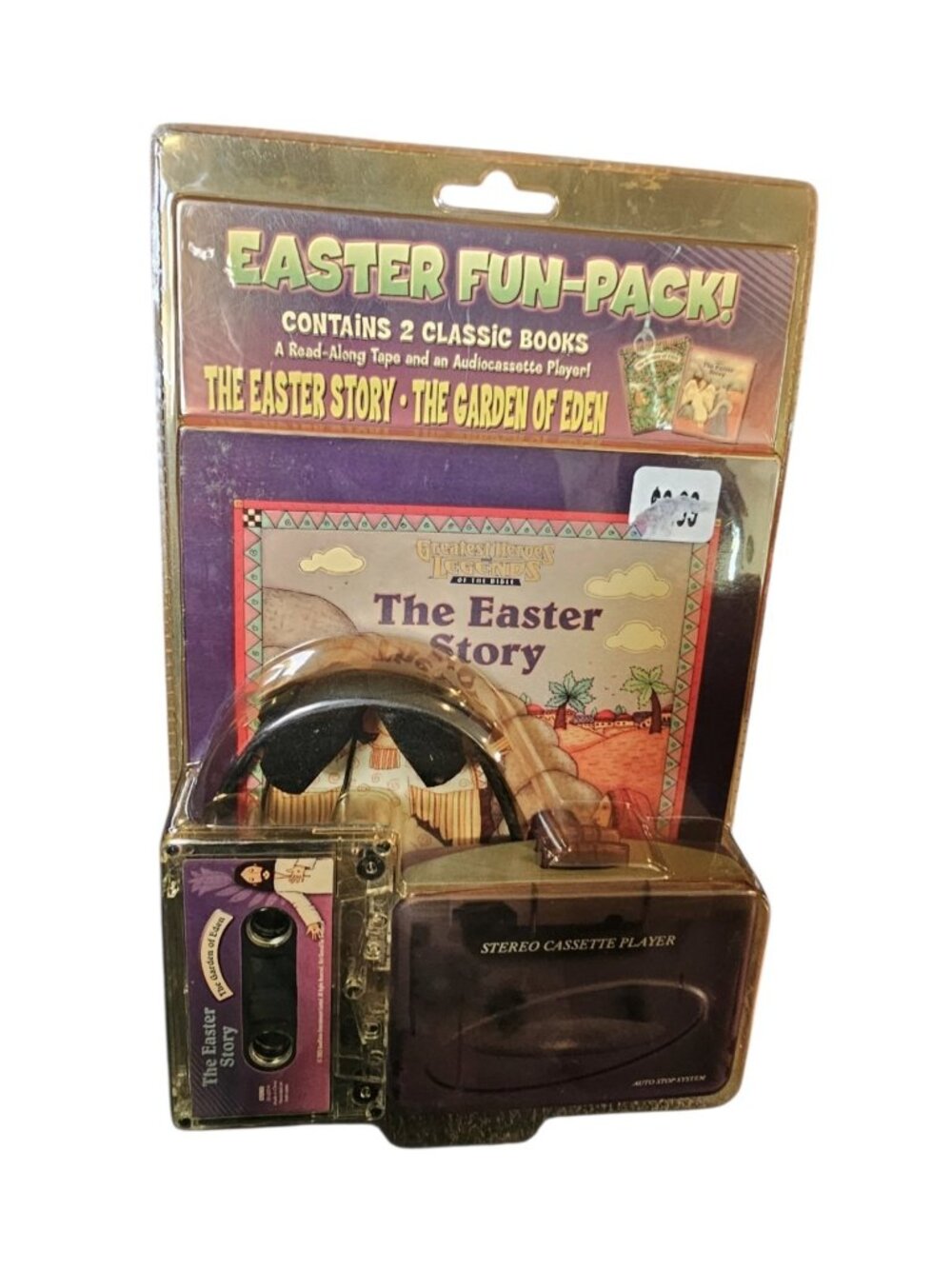 VTG Y2K Easter Story For Kids Book Cassette Walkman Player Set W Headphones 2003